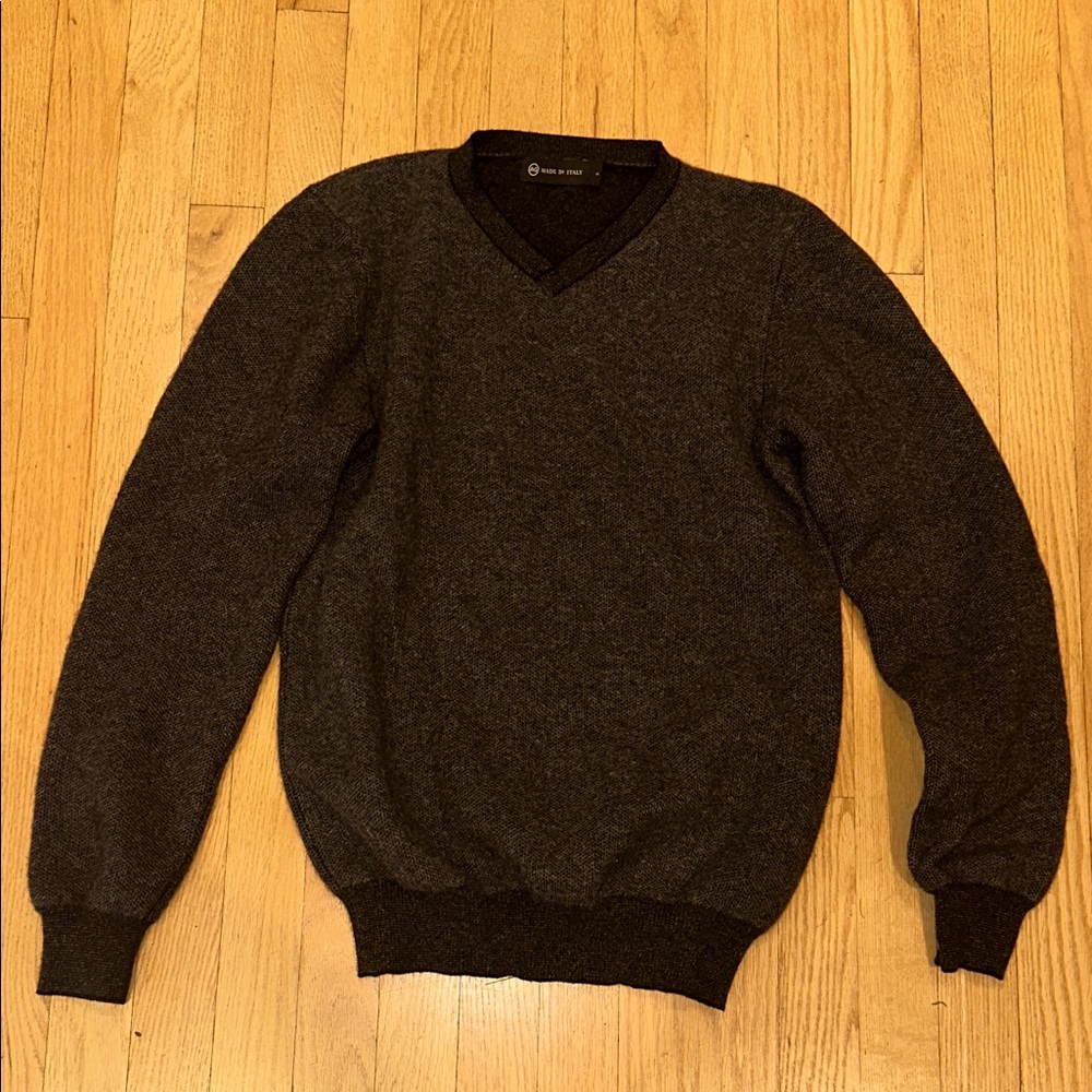 Ag Adriano Goldschmied Dark Gray V-Neck Sweater
